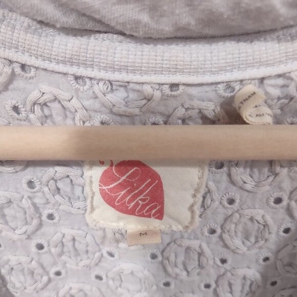 Anthropologie Lilka Blue/White Striped Jacket Size Medium - Picture 5 of 7